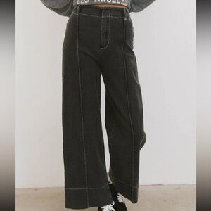 Bohme Black High Rise Wide Leg Jeans